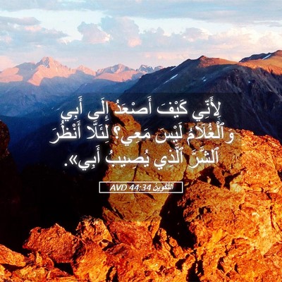 Picture 05 - اَلتَّكْوِينُ 44:34 AVD - لِأَنِّي كَيْفَ أَصْعَدُ - Bible Verse Picture