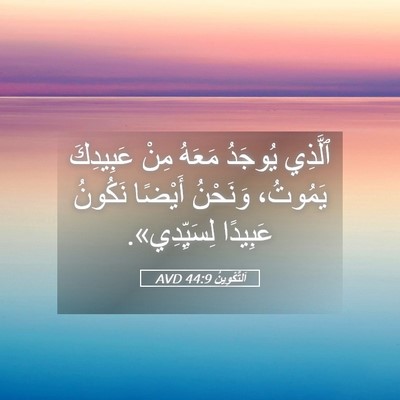 Picture 05 - اَلتَّكْوِينُ 44:9 AVD - ٱلَّذِي يُوجَدُ مَعَهُ - Bible Verse Picture