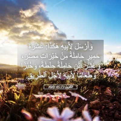 Picture 05 - اَلتَّكْوِينُ 45:23 AVD - وَأَرْسَلَ لِأَبِيهِ - Bible Verse Picture