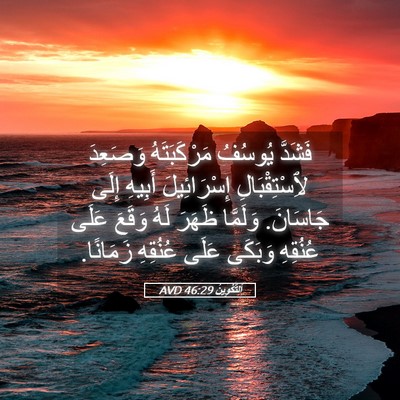 Picture 05 - اَلتَّكْوِينُ 46:29 AVD - فَشَدَّ يُوسُفُ - Bible Verse Picture