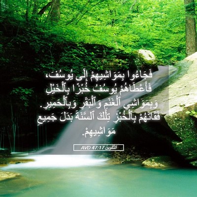 Picture 05 - اَلتَّكْوِينُ 47:17 AVD - فَجَاءُوا بِمَوَاشِيهِمْ - Bible Verse Picture