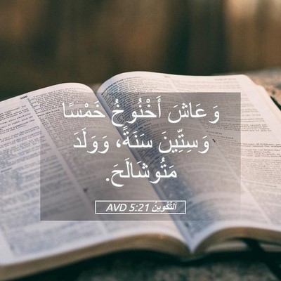 Picture 05 - اَلتَّكْوِينُ 5:21 AVD - وَعَاشَ أَخْنُوخُ خَمْسًا - Bible Verse Picture