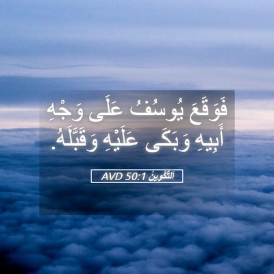 Picture 05 - اَلتَّكْوِينُ 50:1 AVD - فَوَقَعَ يُوسُفُ عَلَى - Bible Verse Picture