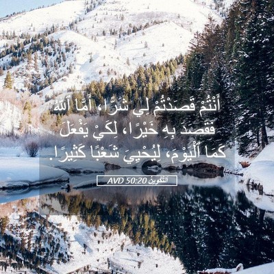 Picture 05 - اَلتَّكْوِينُ 50:20 AVD - أَنْتُمْ قَصَدْتُمْ لِي - Bible Verse Picture