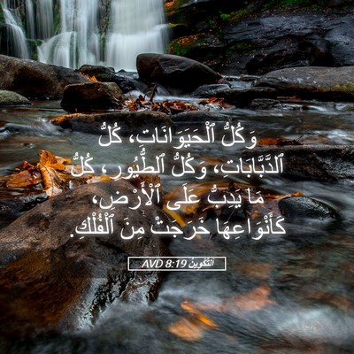Picture 05 - اَلتَّكْوِينُ 8:19 AVD - وَكُلُّ ٱلْحَيَوَانَاتِ، - Bible Verse Picture