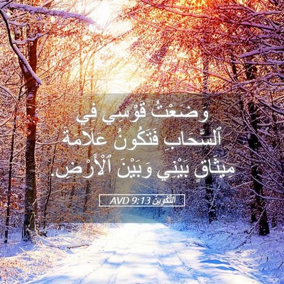 Picture 05 - اَلتَّكْوِينُ 9:13 AVD - وَضَعْتُ قَوْسِي فِي - Bible Verse Picture