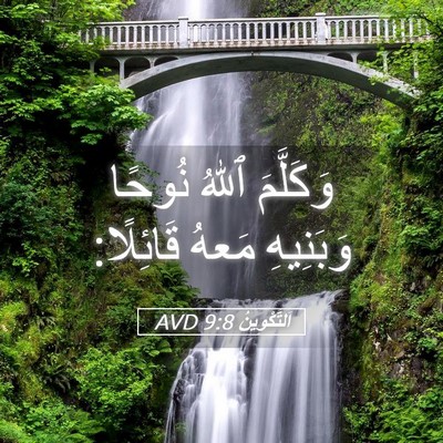 Picture 05 - اَلتَّكْوِينُ 9:8 AVD - وَكَلَّمَ ٱللهُ نُوحًا - Bible Verse Picture