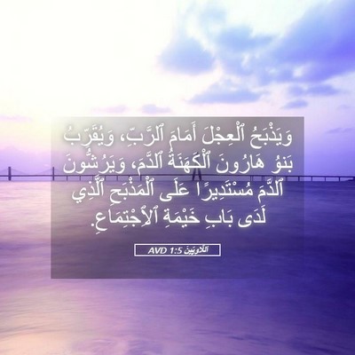 Picture 05 - اَللَّاوِيِّينَ 1:5 AVD - وَيَذْبَحُ ٱلْعِجْلَ - Bible Verse Picture
