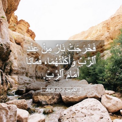 Picture 05 - اَللَّاوِيِّينَ 10:2 AVD - فَخَرَجَتْ نَارٌ مِنْ - Bible Verse Picture