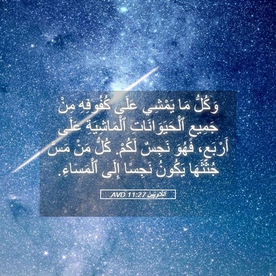 Picture 05 - اَللَّاوِيِّينَ 11:27 AVD - وَكُلُّ مَا يَمْشِي عَلَى - Bible Verse Picture