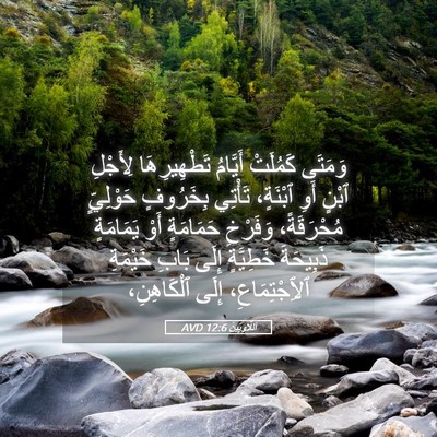 Picture 05 - اَللَّاوِيِّينَ 12:6 AVD - وَمَتَى كَمُلَتْ أَيَّامُ - Bible Verse Picture