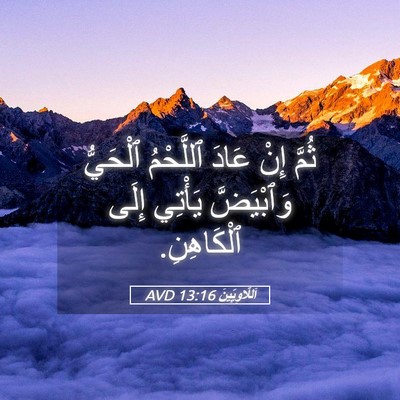 Picture 05 - اَللَّاوِيِّينَ 13:16 AVD - ثُمَّ إِنْ عَادَ ٱللَّحْمُ - Bible Verse Picture