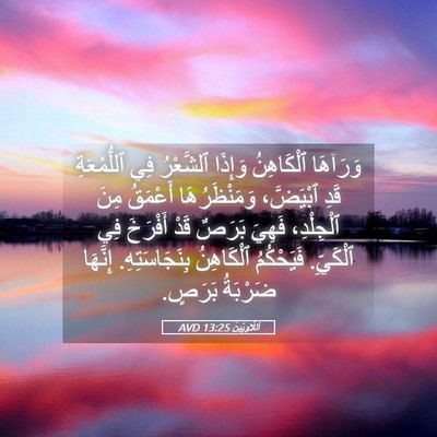 Picture 05 - اَللَّاوِيِّينَ 13:25 AVD - وَرَآهَا ٱلْكَاهِنُ - Bible Verse Picture