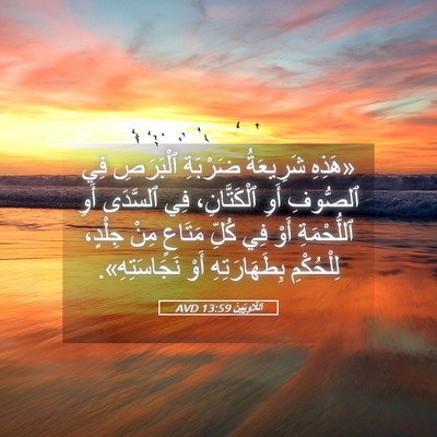 Picture 05 - اَللَّاوِيِّينَ 13:59 AVD - «هَذِهِ شَرِيعَةُ - Bible Verse Picture