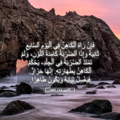 Picture 05 - اَللَّاوِيِّينَ 13:6 AVD - فَإِنْ رَآهُ ٱلْكَاهِنُ - Bible Verse Picture