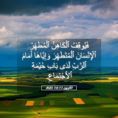 Picture 05 - اَللَّاوِيِّينَ 14:11 AVD - فَيُوقِفُ ٱلْكَاهِنُ - Bible Verse Picture