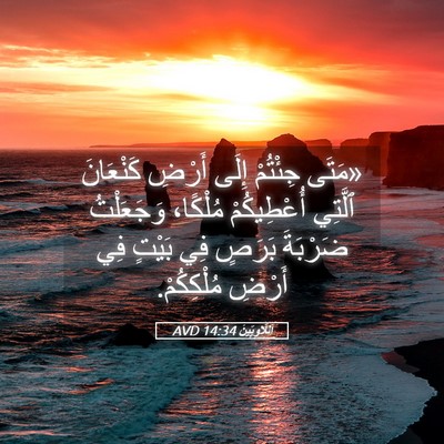 Picture 05 - اَللَّاوِيِّينَ 14:34 AVD - «مَتَى جِئْتُمْ إِلَى - Bible Verse Picture