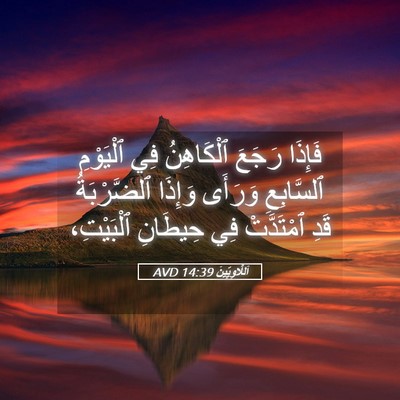 Picture 05 - اَللَّاوِيِّينَ 14:39 AVD - فَإِذَا رَجَعَ ٱلْكَاهِنُ - Bible Verse Picture