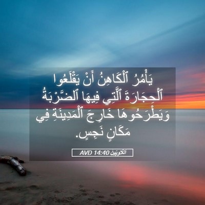 Picture 05 - اَللَّاوِيِّينَ 14:40 AVD - يَأْمُرُ ٱلْكَاهِنُ أَنْ - Bible Verse Picture