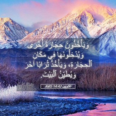 Picture 05 - اَللَّاوِيِّينَ 14:42 AVD - وَيَأْخُذُونَ حِجَارَةً - Bible Verse Picture