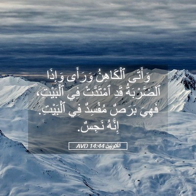 Picture 05 - اَللَّاوِيِّينَ 14:44 AVD - وَأَتَى ٱلْكَاهِنُ - Bible Verse Picture