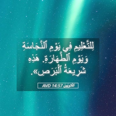 Picture 05 - اَللَّاوِيِّينَ 14:57 AVD - لِلتَّعْلِيمِ فِي يَوْمِ - Bible Verse Picture