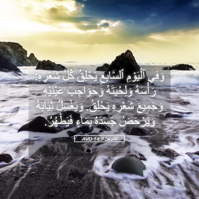 Picture 05 - اَللَّاوِيِّينَ 14:9 AVD - وَفِي ٱلْيَوْمِ - Bible Verse Picture
