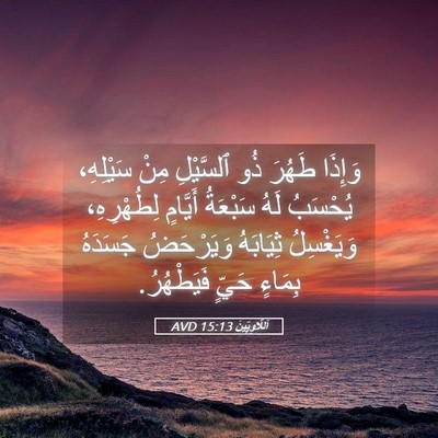 Picture 05 - اَللَّاوِيِّينَ 15:13 AVD - وَإِذَا طَهُرَ ذُو - Bible Verse Picture