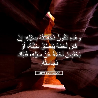 Picture 05 - اَللَّاوِيِّينَ 15:3 AVD - وَهَذِهِ تَكُونُ - Bible Verse Picture