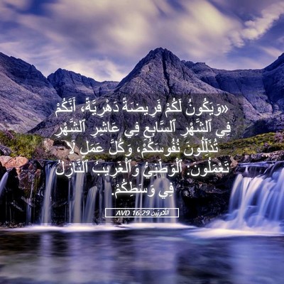 Picture 05 - اَللَّاوِيِّينَ 16:29 AVD - «وَيَكُونُ لَكُمْ - Bible Verse Picture