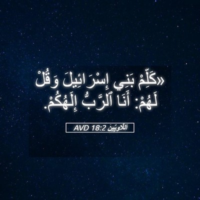 Picture 05 - اَللَّاوِيِّينَ 18:2 AVD - «كَلِّمْ بَنِي - Bible Verse Picture