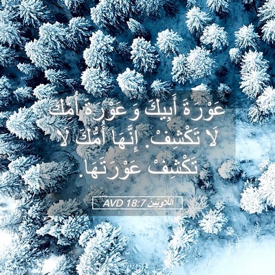 Picture 05 - اَللَّاوِيِّينَ 18:7 AVD - عَوْرَةَ أَبِيكَ - Bible Verse Picture