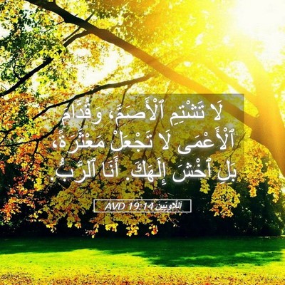 Picture 05 - اَللَّاوِيِّينَ 19:14 AVD - لَا تَشْتِمِ ٱلْأَصَمَّ، - Bible Verse Picture