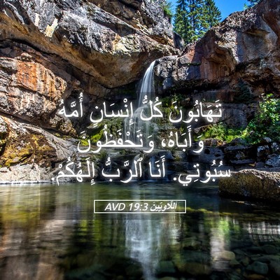 Picture 05 - اَللَّاوِيِّينَ 19:3 AVD - تَهَابُونَ كُلُّ - Bible Verse Picture
