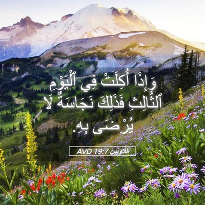 Picture 05 - اَللَّاوِيِّينَ 19:7 AVD - وَإِذَا أُكِلَتْ فِي - Bible Verse Picture