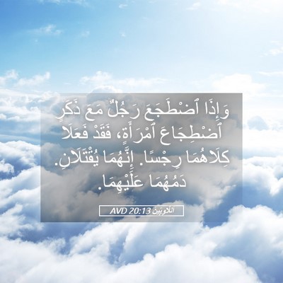 Picture 05 - اَللَّاوِيِّينَ 20:13 AVD - وَإِذَا ٱضْطَجَعَ رَجُلٌ - Bible Verse Picture