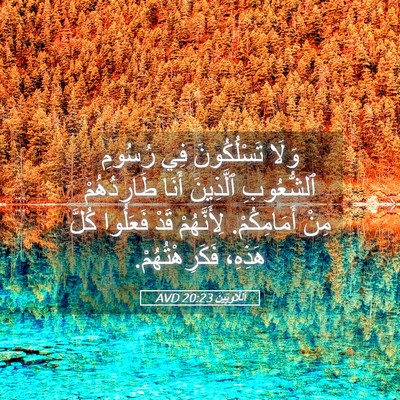 Picture 05 - اَللَّاوِيِّينَ 20:23 AVD - وَلَا تَسْلُكُونَ فِي - Bible Verse Picture