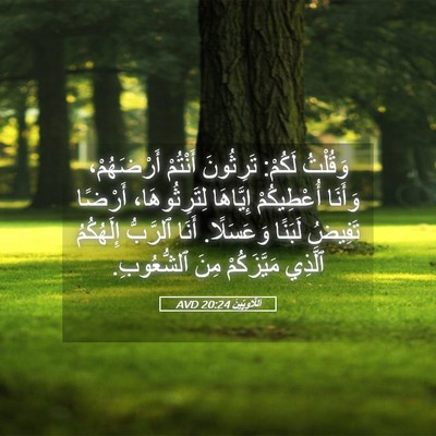 Picture 05 - اَللَّاوِيِّينَ 20:24 AVD - وَقُلْتُ لَكُمْ: تَرِثُونَ - Bible Verse Picture