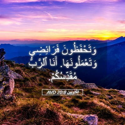 Picture 05 - اَللَّاوِيِّينَ 20:8 AVD - وَتَحْفَظُونَ فَرَائِضِي - Bible Verse Picture
