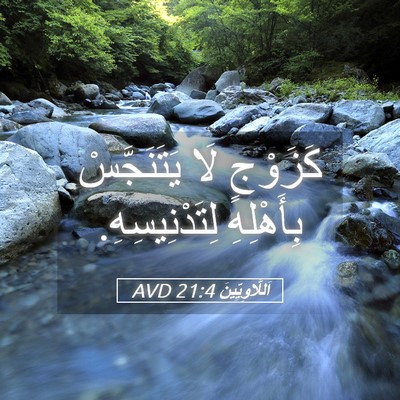 Picture 05 - اَللَّاوِيِّينَ 21:4 AVD - كَزَوْجٍ لَا يَتَنَجَّسْ - Bible Verse Picture