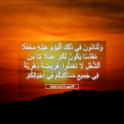 Picture 05 - اَللَّاوِيِّينَ 23:21 AVD - وَتُنَادُونَ فِي ذَلِكَ - Bible Verse Picture