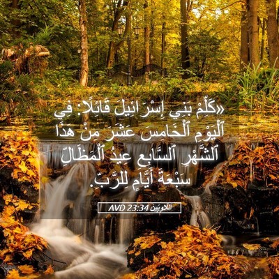 Picture 05 - اَللَّاوِيِّينَ 23:34 AVD - «كَلِّمْ بَنِي - Bible Verse Picture