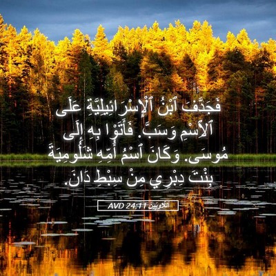 Picture 05 - اَللَّاوِيِّينَ 24:11 AVD - فَجَدَّفَ ٱبْنُ - Bible Verse Picture
