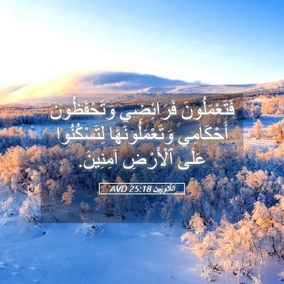Picture 05 - اَللَّاوِيِّينَ 25:18 AVD - فَتَعْمَلُونَ فَرَائِضِي - Bible Verse Picture