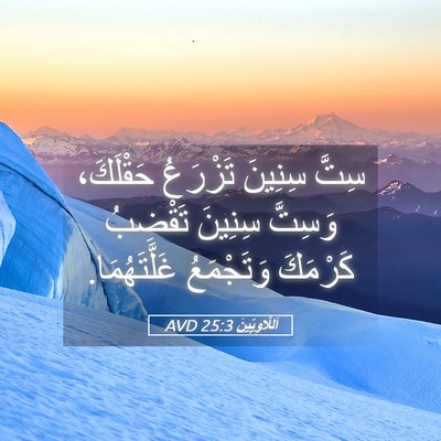Picture 05 - اَللَّاوِيِّينَ 25:3 AVD - سِتَّ سِنِينَ تَزْرَعُ - Bible Verse Picture