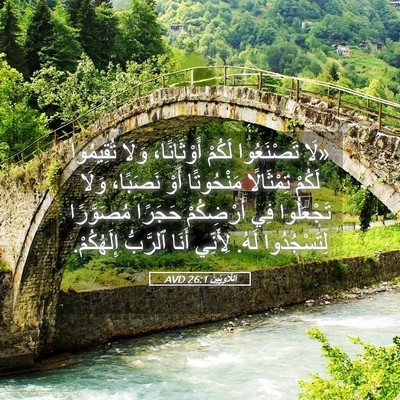 Picture 05 - اَللَّاوِيِّينَ 26:1 AVD - «لَا تَصْنَعُوا لَكُمْ - Bible Verse Picture
