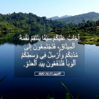 Picture 05 - اَللَّاوِيِّينَ 26:25 AVD - أَجْلِبُ عَلَيْكُمْ - Bible Verse Picture