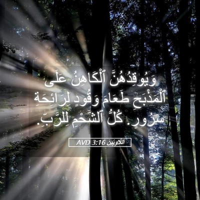 Picture 05 - اَللَّاوِيِّينَ 3:16 AVD - وَيُوقِدُهُنَّ ٱلْكَاهِنُ - Bible Verse Picture