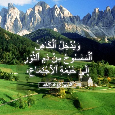 Picture 05 - اَللَّاوِيِّينَ 4:16 AVD - وَيُدْخِلُ ٱلْكَاهِنُ - Bible Verse Picture