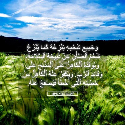 Picture 05 - اَللَّاوِيِّينَ 4:35 AVD - وَجَمِيعَ شَحْمِهِ - Bible Verse Picture